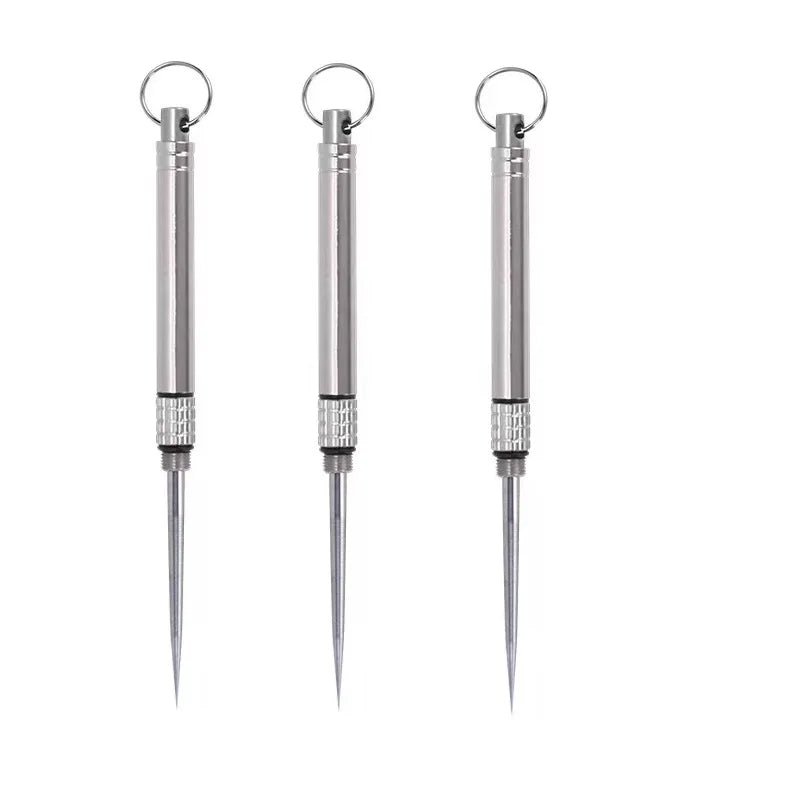 Outdoor Pocket Toothpick Titanium EDC Portable Mini Toothpick Fruit Fork Camping Tool Toothpick Tube Is More Durable Than Floss