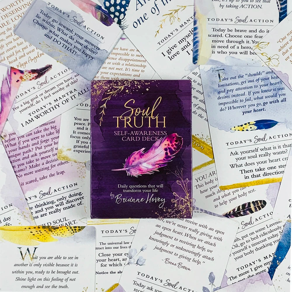 NEW Soul Truth Self-Awareness Oracle Cards Deck Daily Questions That Will Transform Your Life Tarot Oracle Cards Best Gifts