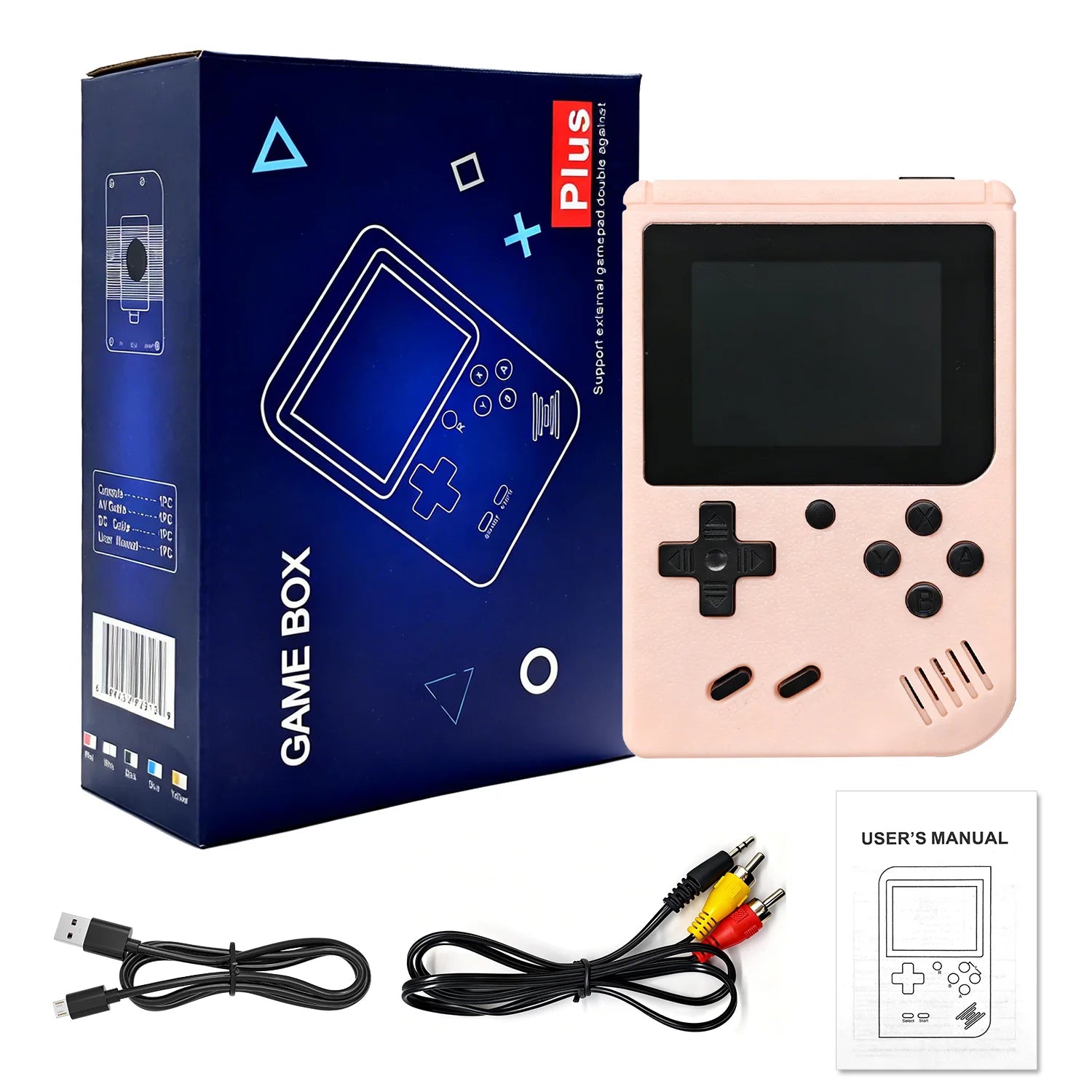 Cute Color Portable Mini Plus Handheld Video Game Console 3.0 Inch Color LCD Kids Color Game Player Built in 500 Games