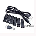 8-PCS Universal Replacement Charger Set, 5V Power Cord & USB Adapter for Hair Clippers Beard Trimmers & Shavers