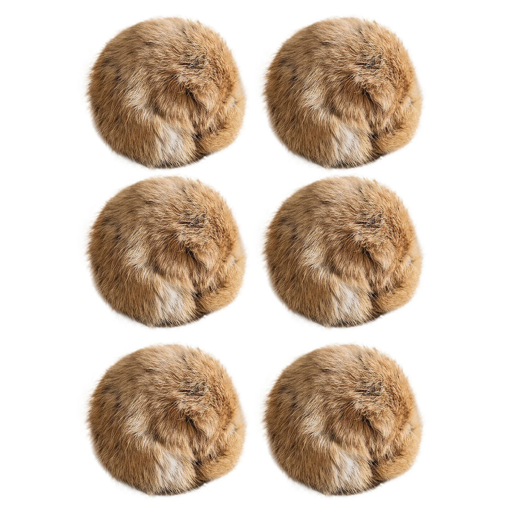 1/2/3/6pcs Rabbit Fur Ball Interactive Cat Toy Pet Product Containing Catnip Toy Ball Chasing Plush Toy Ball Cat Accessories 8cm
