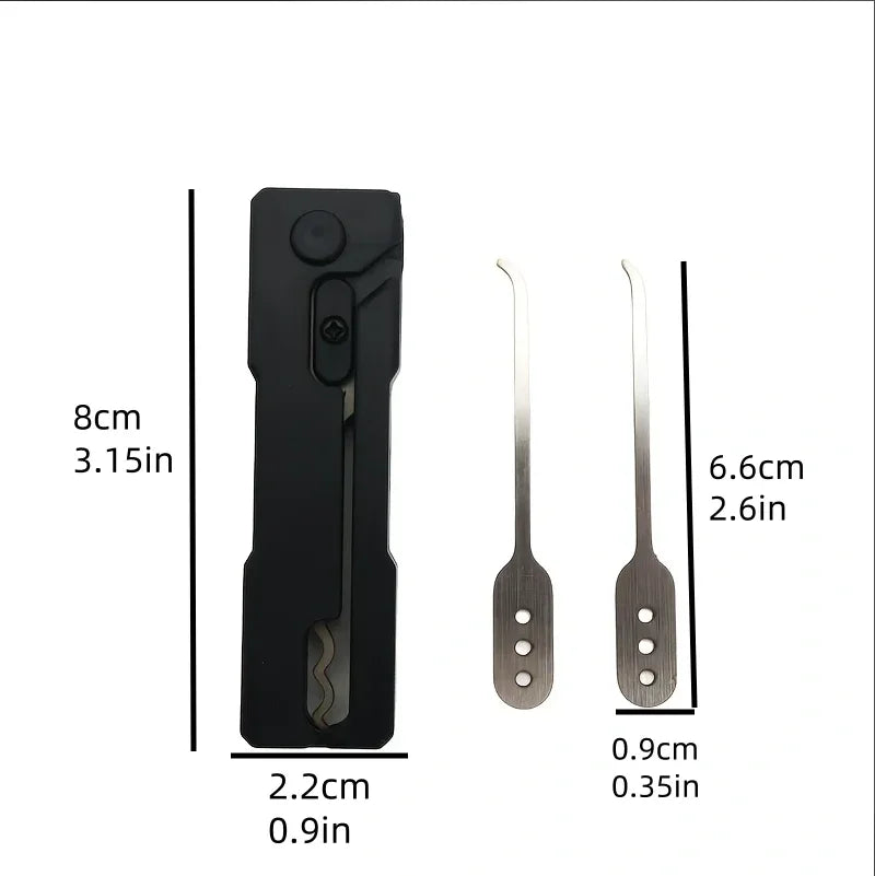 Multi-Tool Quick Flip Gravity Pick Lock Opener Stainless Steel Durable Lock Keys Multifunctional Convenient Lock Opener