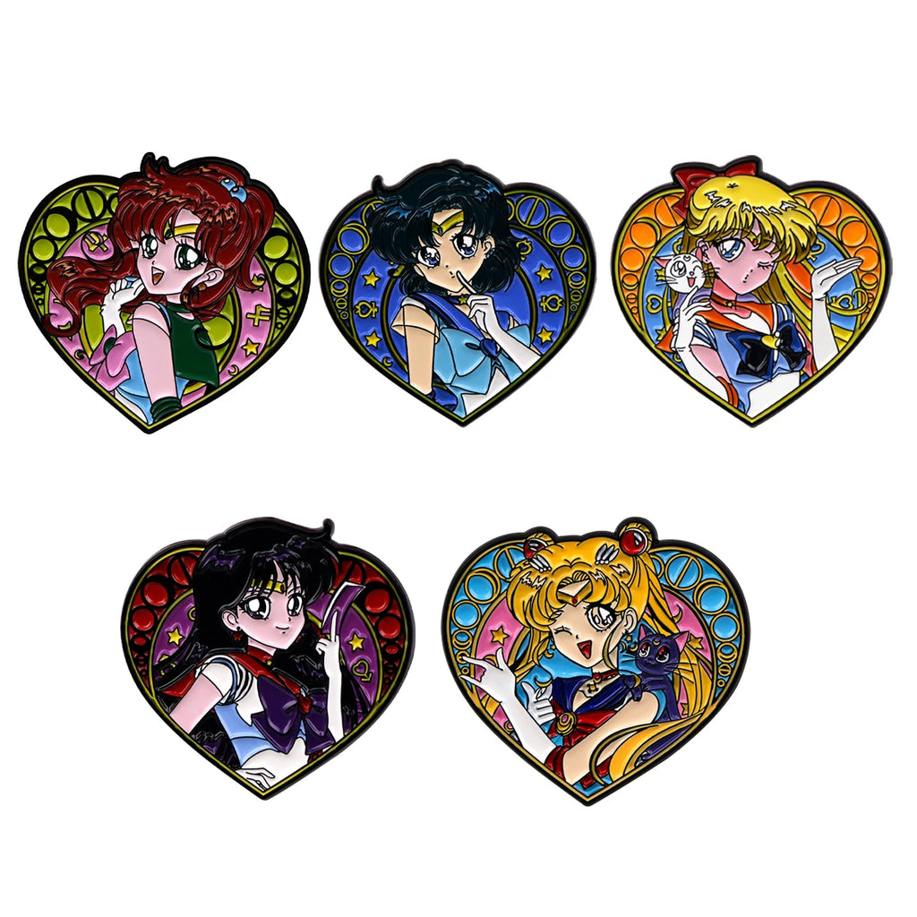 Manga Enamel Pin Anime Characters Badges on Backpack Brooches for Women Men Lapel Pins Cosplay Accessories Toys Gifts