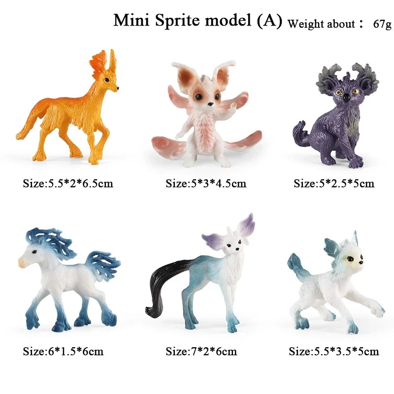 Oenux Mini Wild Wild Forest Animals Insect Dinosaur Model Owl Fox Squirrel Hedgehog Fox Frog Figurines Cake Toppers Kid Toy Gift