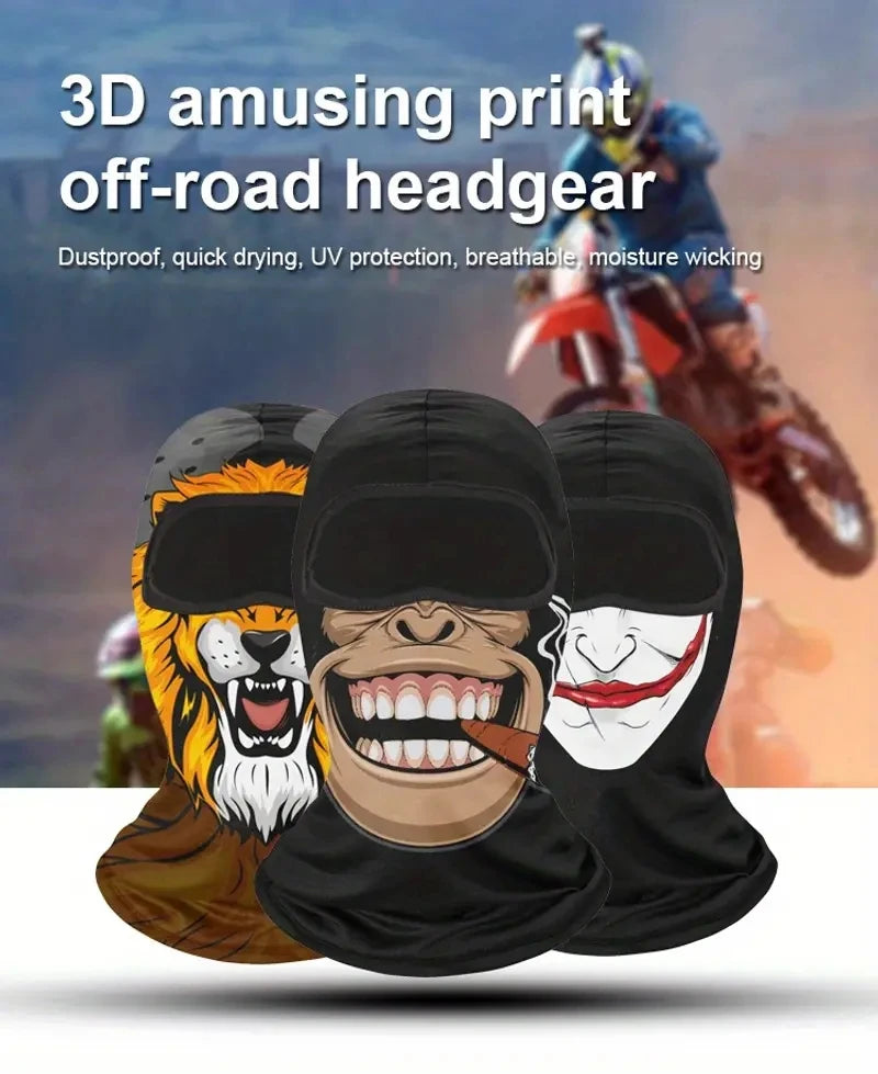 Cycling Mask Skull Quick-drying Sunscreen Balaclava Men's Motorcycle Elastic Helmet Lined Ghost Full Face Windproof Headgear