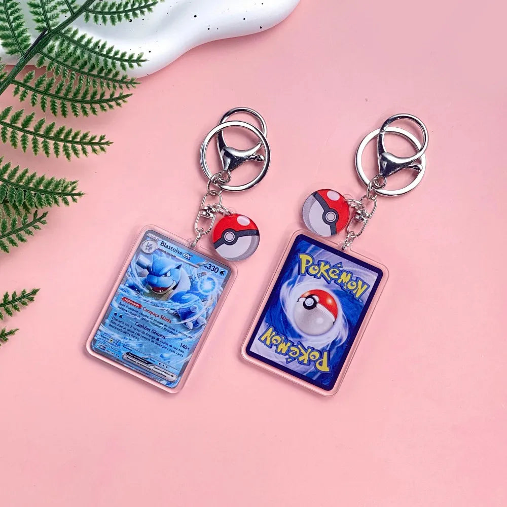 1/43Pcs Pokémon Pikachu Bulbasaur Gold Saint Acrylic Keychain Backpack Pendant Bag Charms Accessories Decoration Holiday Gifts