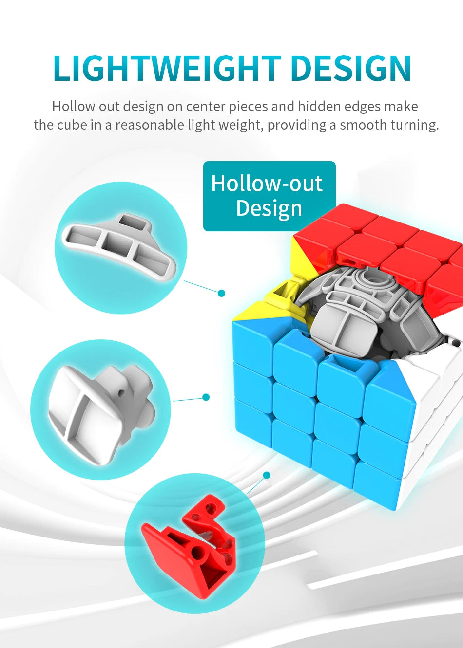 MoYu Meilong4 4x4x4 Magic Cube Meilong Stickerless Speed Cube Puzzle Children Gift Adult Educational Professional Fidget Toys