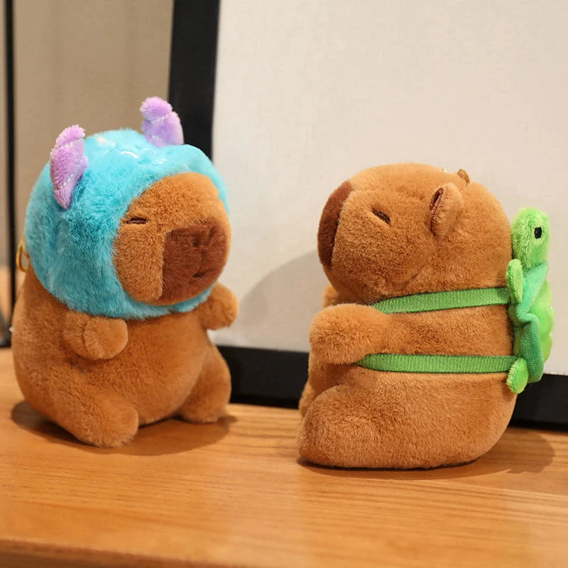 Capybara Plush Toy Pendant Keychain Capibara Cosplay Pokemon Pikachu Disney Stitch Sanrio Kuromi Plushies Stuffed Bag Decor Gift