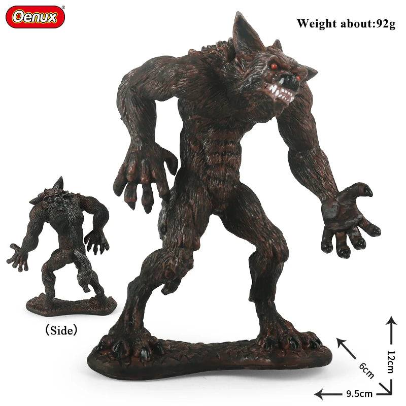 Oenux Original Savage Dinosaurs Myth Dragon Animals Model Fire Bull Octopus Monster Crab Action Figures Kids Collection Toy Gift
