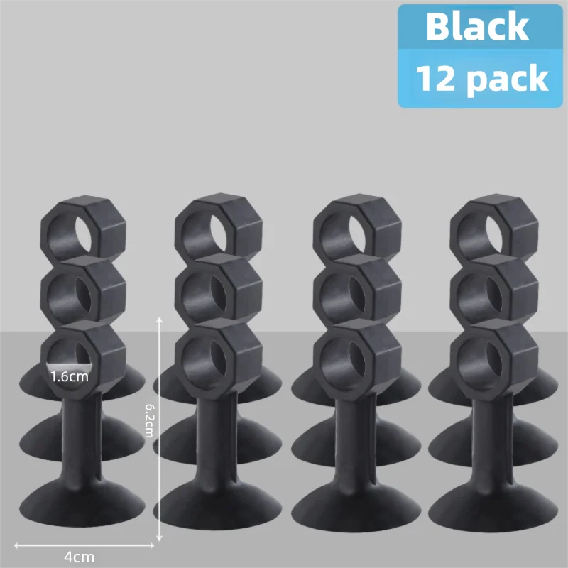 12 pcs Suitable For Door Handles Silicone Door Stop No Need To Punch Holes Anti-collision Doorstop Anti-collision Artifact Easy