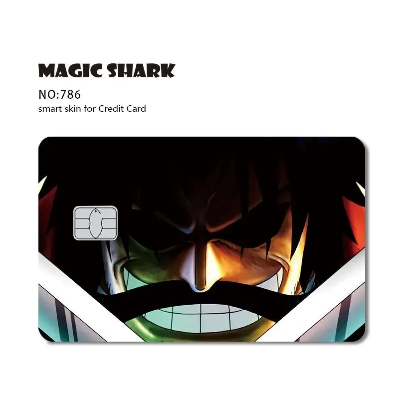 Magic Shark Wanted Anime 3M PVC Matte No Fade Skin Cover Sticker for Metro Debit Credit Card
