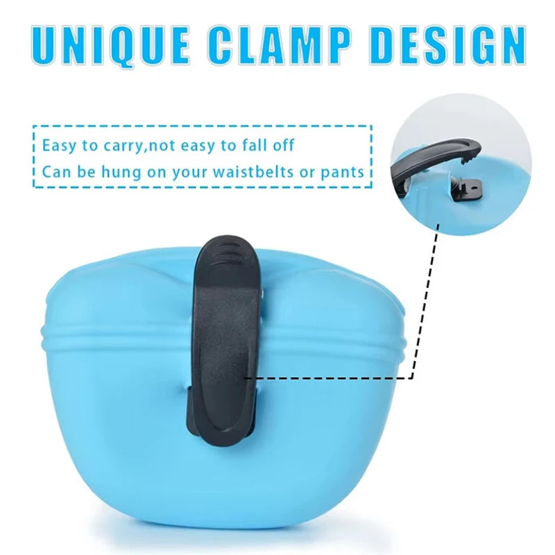 Pet Feeding Bag Outdoor Training Dog Food Pocket Portable Silicone Pet Snack Pouch Outdoor Walking Dog Hanging Style Waistpack
