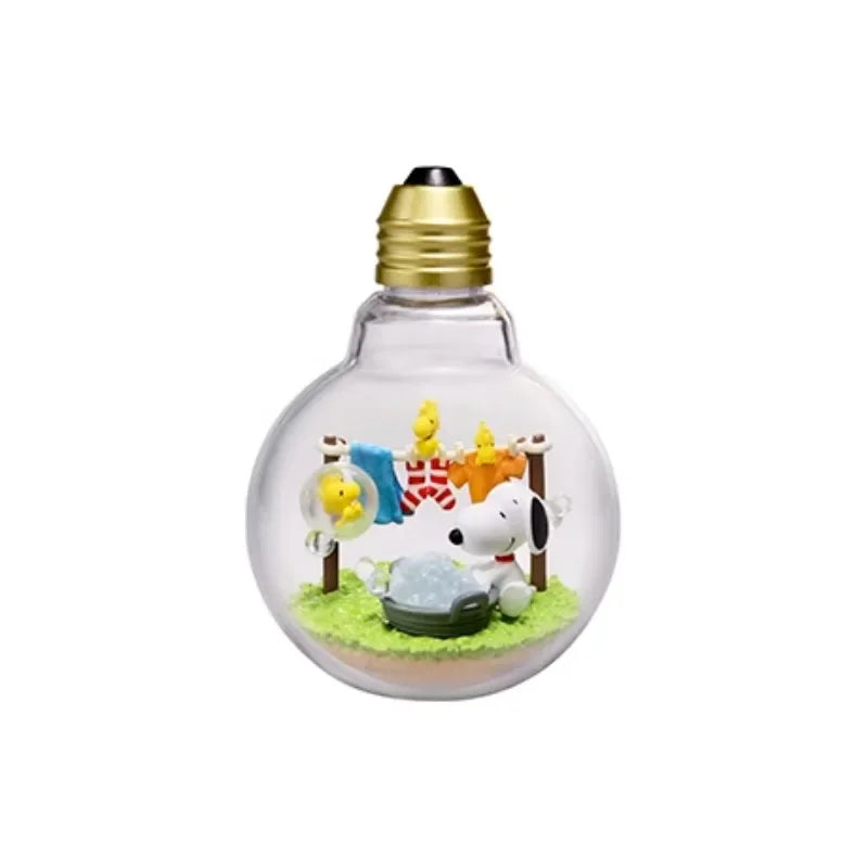 RE-MENT Snoopy Scene Blind Box Toys Bottle Weather Bottle Miniature Spike Andy Anime Figures Doll Model Toys Collect Ornaments