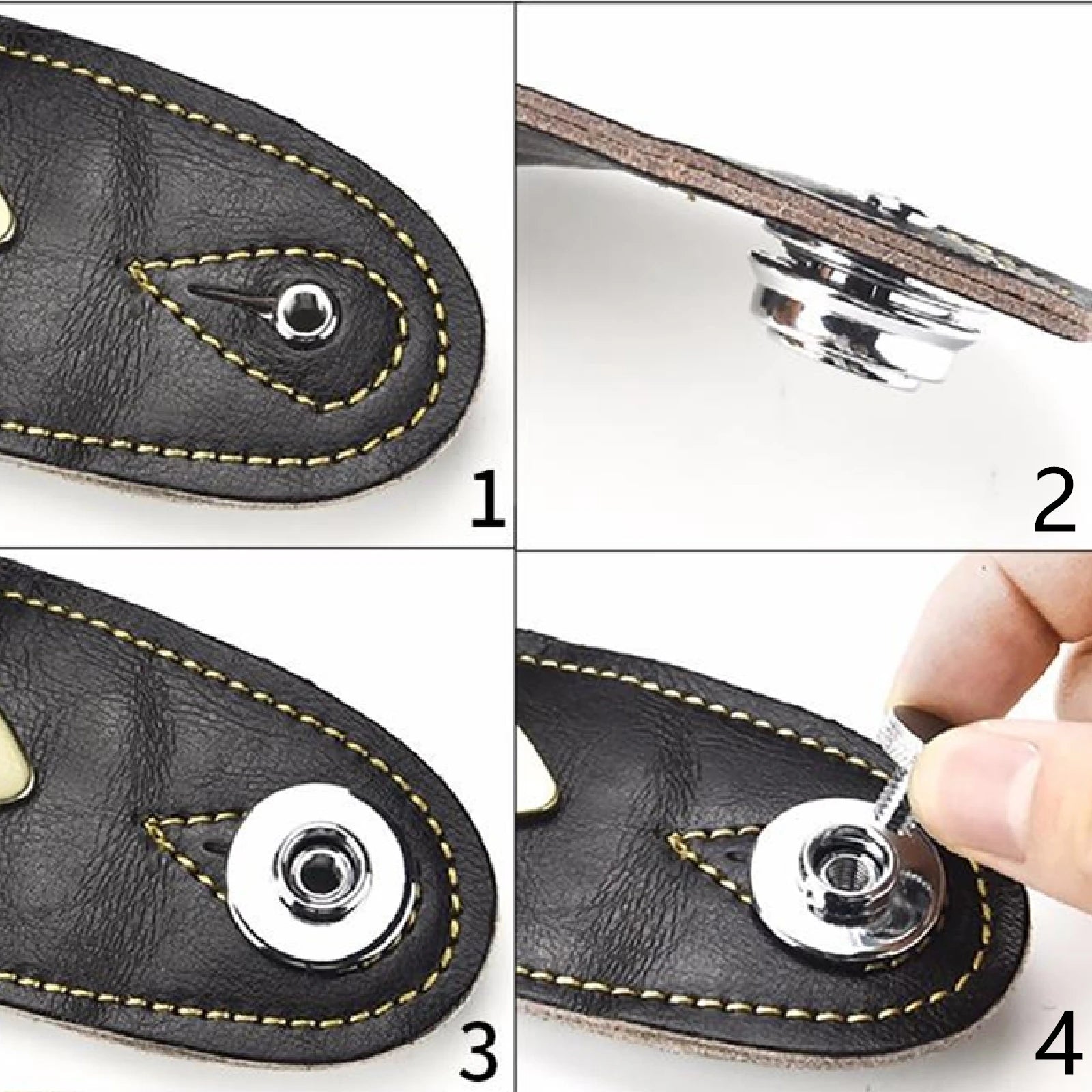 Miwayer Guitar Strap Lock 1 PCS Heavy Duty Metal Button Security Straplock for Electric Acoustic Guitar Bass Ukulele