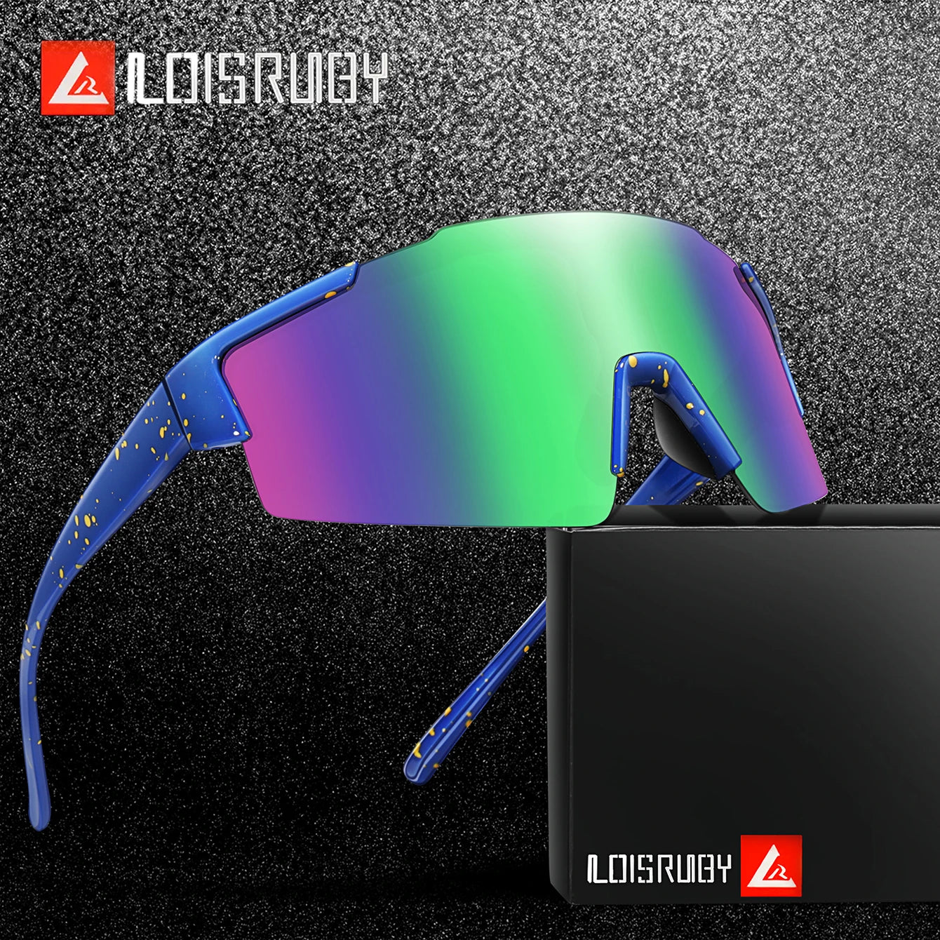 LOISRUBY Band New Style Cycling Sunglasses Sports Bike Glasses Men Women Mtb Bicycle Eyewear Large Windproof Eyewear UV400