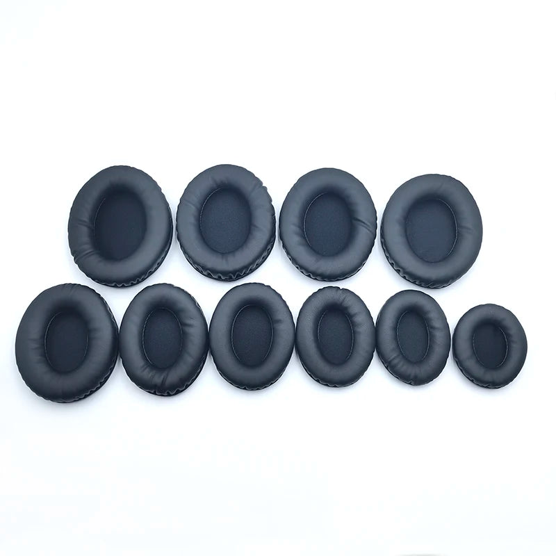 Oval Ear Pads For Headphones Covers Sponge Leather Foam Cushion 60*70 60*80 65*85 70*90 75*95 80*100 85*100 85*105 90*105 90*110