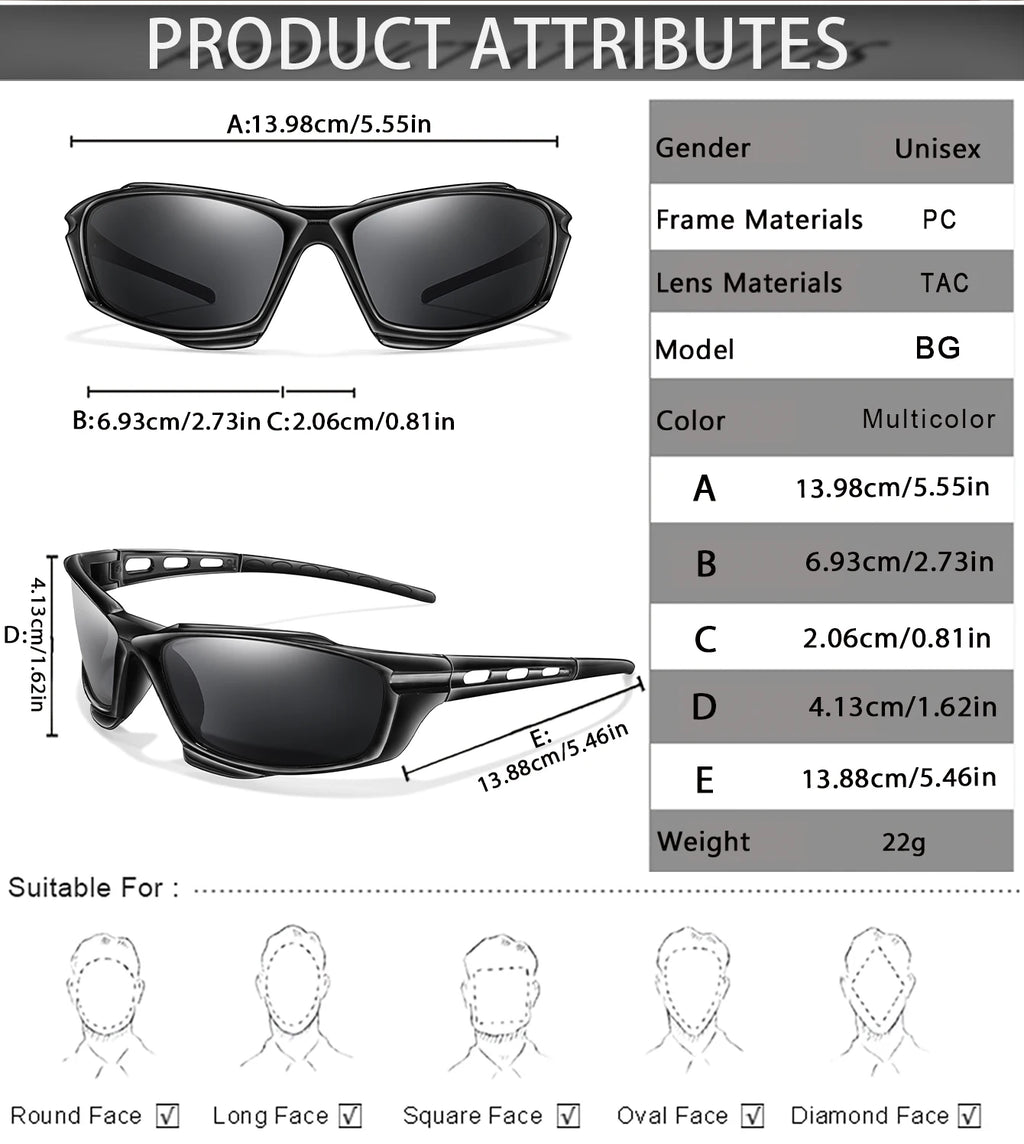 Polarized Sports Cycling Fishing Running Sunglasses Rayed Sun ciclismo Goggles Outdoor Polarized Sunglasses Men Women Eyewear