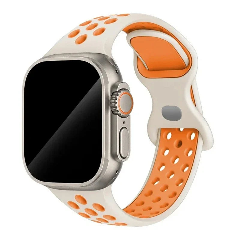 Original Sport Strap for Apple Watch Band 46mm 49mm 45mm 44mm 38 42mm Colored Particles Rubber Band IWatch Ultra 10 9 8 7 6 5 SE