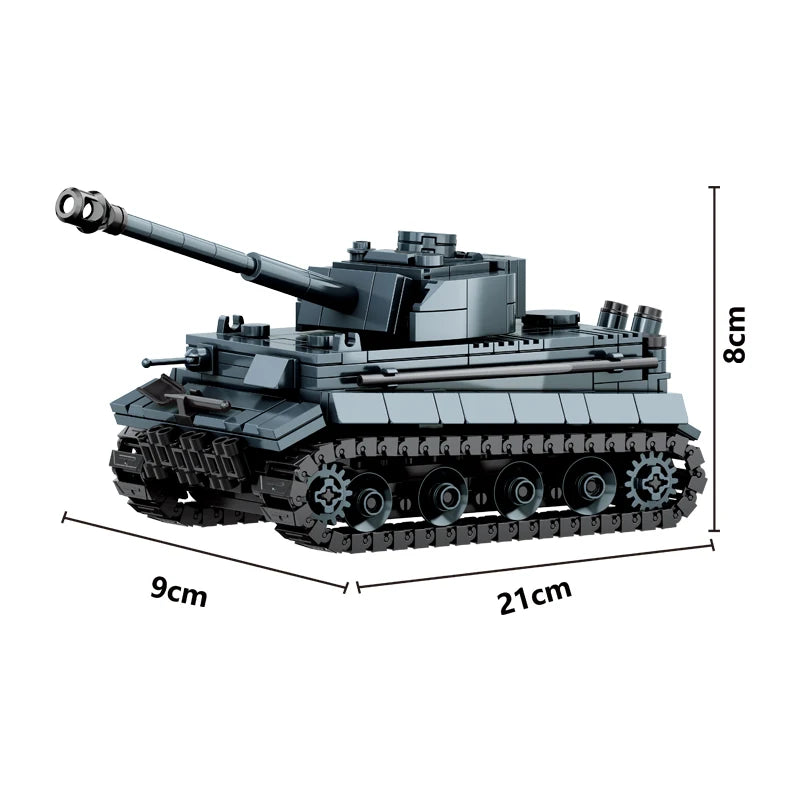 WW2 Military Army Soldiers World War 2 Tank Armored Vehicle Model Assemble Building Blocks Bricks Children's DIY Toys Gift