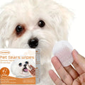 YEGBONG Pet Eye Wipe for Cats Dogs Remove Tear Marks Stain Cleaning Relieve Discomfort Deodorizing Eye Grooming Pets Wet Tissues