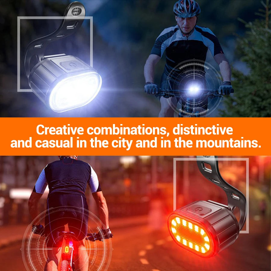 Rechargeable Bike Lighting Front/Rear Lights Bicycle Lamp Led Cycling Light Bike Flashlight for Bicycle Front Taillight Lantern
