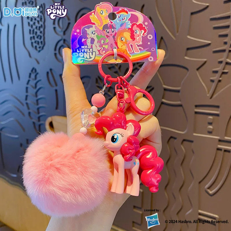 My Little Pony Action Figure Rainbow Dash Twilight Sparkle Fluttershy Pinkie Pie Toy Key Chain Bag Pendant Decoration Kids Gifts