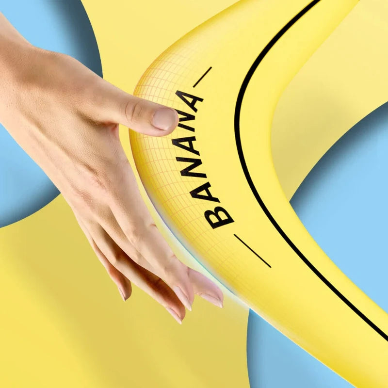 Soft and Elastic Sports Throwback Banana V Shaped Boomerang Flying Disc Throw Interactive Toys for Kids Adults