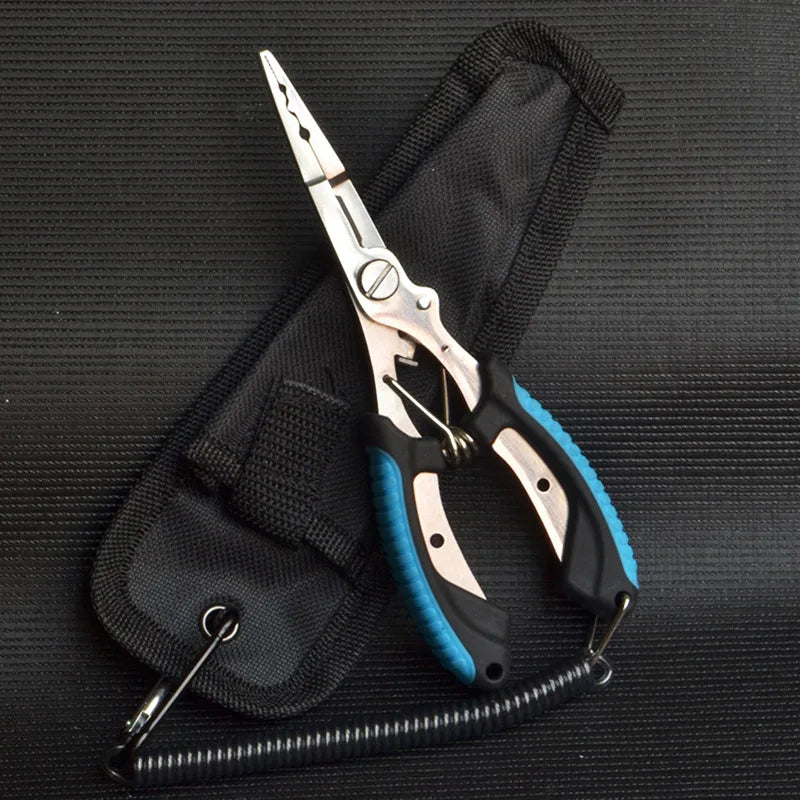 Stainless Steel Fishing Pliers Fishing Hook Remover Saltwater Resistant Fishing Braided Line Cutter Scissors Fishing Equipment