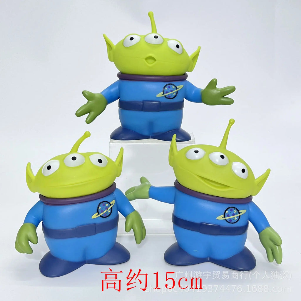 2026 New 15cm Toy Story Woody Buzzlightyear Green Aliens Doll Figure Anime Decoration Collection Toy Model For Children Gifts