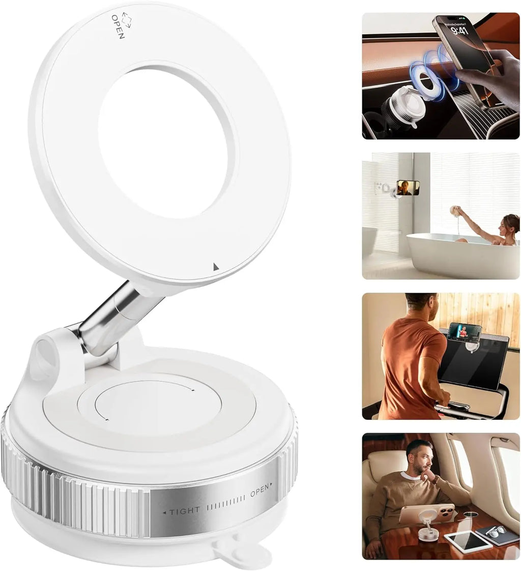 360° Rotating Vacuum Magnetic Car Phone Holder New Model Dashboard Glass Mount Multi-Scenario Automotive Navigation Stand