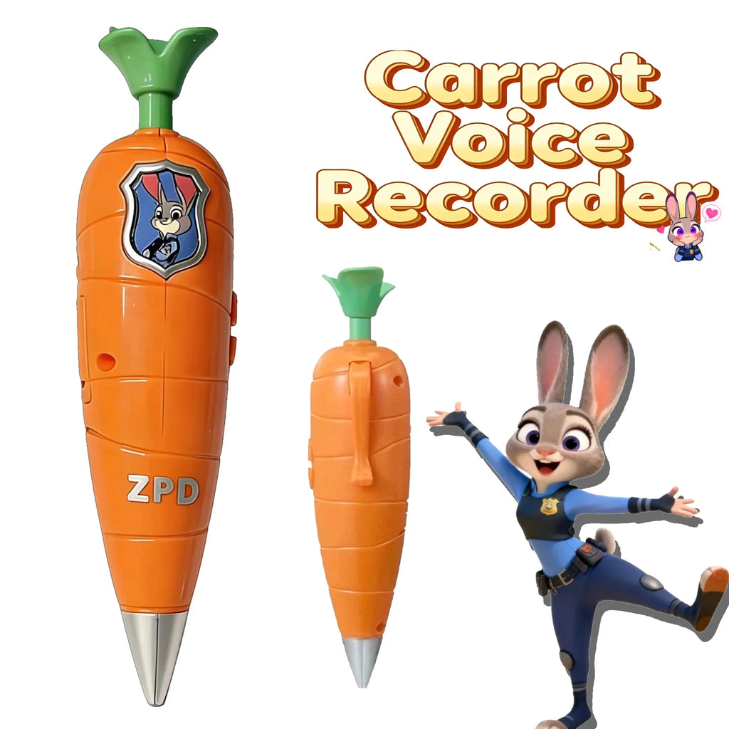 NEW Carrot Recorder Pen | for Kids | 60s Mini Recorder | 2-in-1 Gel Pen Stationery-----