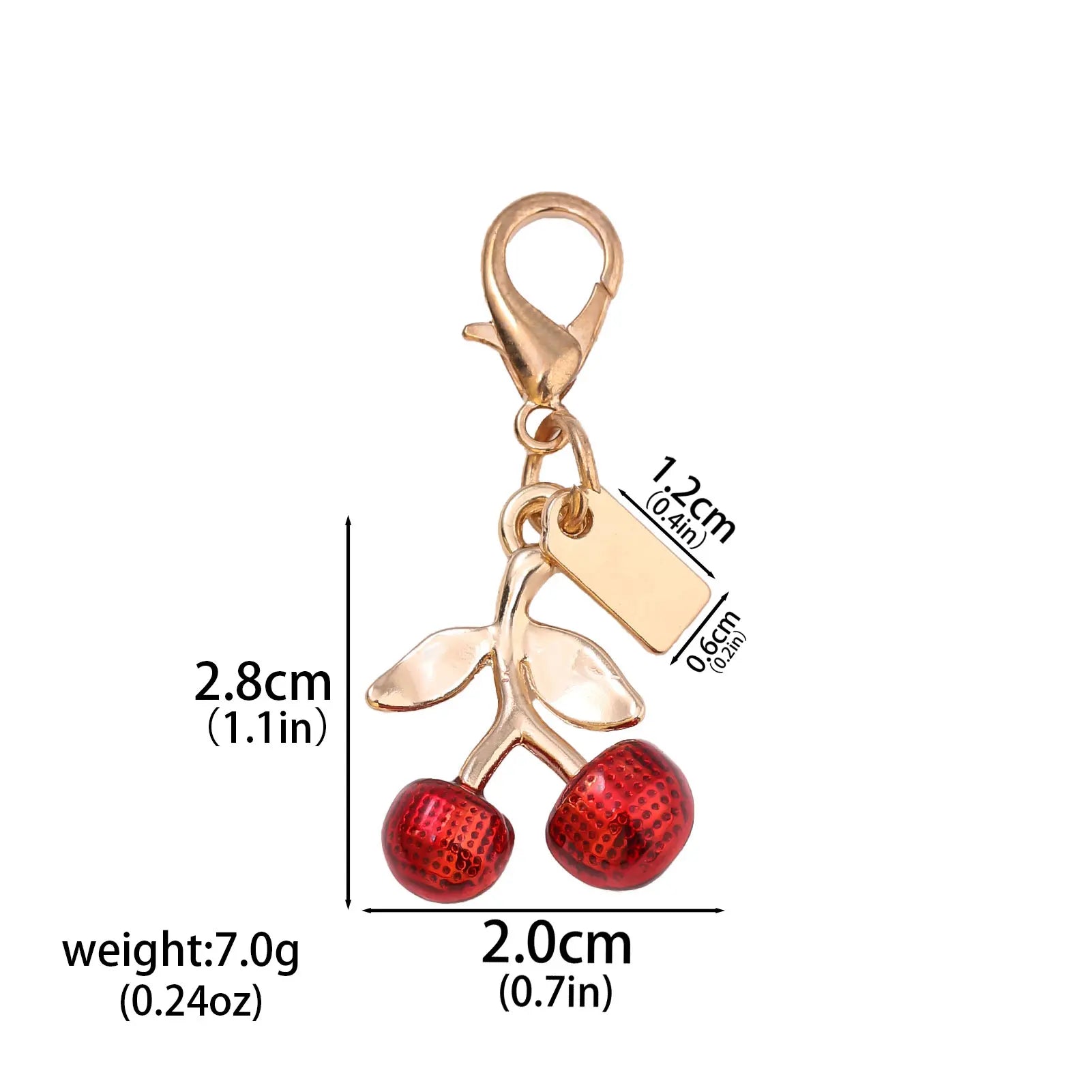 Luxury Highend Cherry Butterfly Four-leaf Clover Love Bear Mouse Keychain Ladies Y2K Bag Pendant Car Accessories Gift Decoration