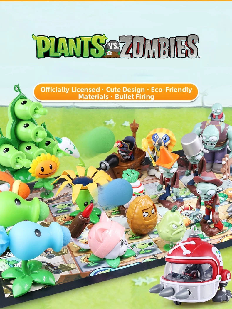 Plants Vs Zombies Cactus Peashooter Coconut Cannon A.K.E.E Character Toys 6 Style Game Figures Soft Silicone Boy Birthday Gift