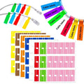 240/480pcs Self-Adhesive Cable Labels Colorful Waterproof Wire Marking Ties Laser Printer Stickers Fiber Wire Labels Organizers