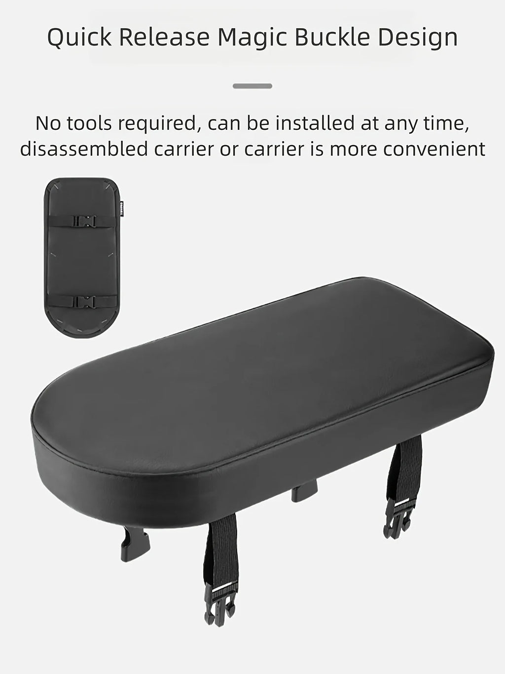 TOSUOD Bicycle Backseat Cushion Soft Comfortable Bike Seat For Men & Women Easy Installation Detachable Bicycle Parts