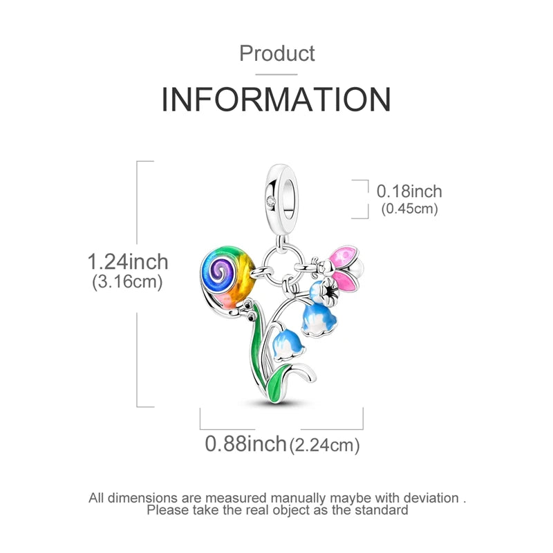 Charms Silver 925 Ladybugs and Cherry Strawberries Pendant Bead Fit 3mm Bracelet Bangle Necklace For Women Luxury Jewelry Making