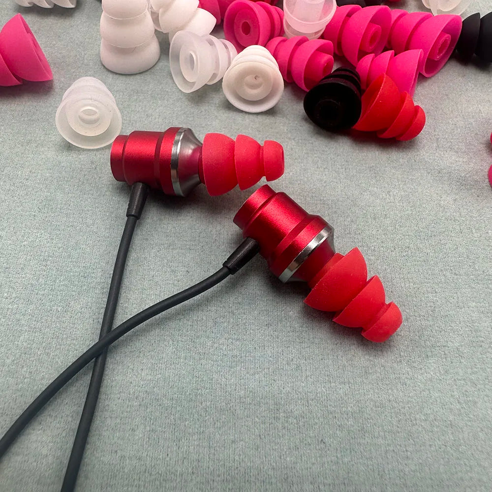 Three layers Silicone In-Ear Earphone Headset Earbud Bud Tips Earbuds eartips Earplug 6pcs/3pair