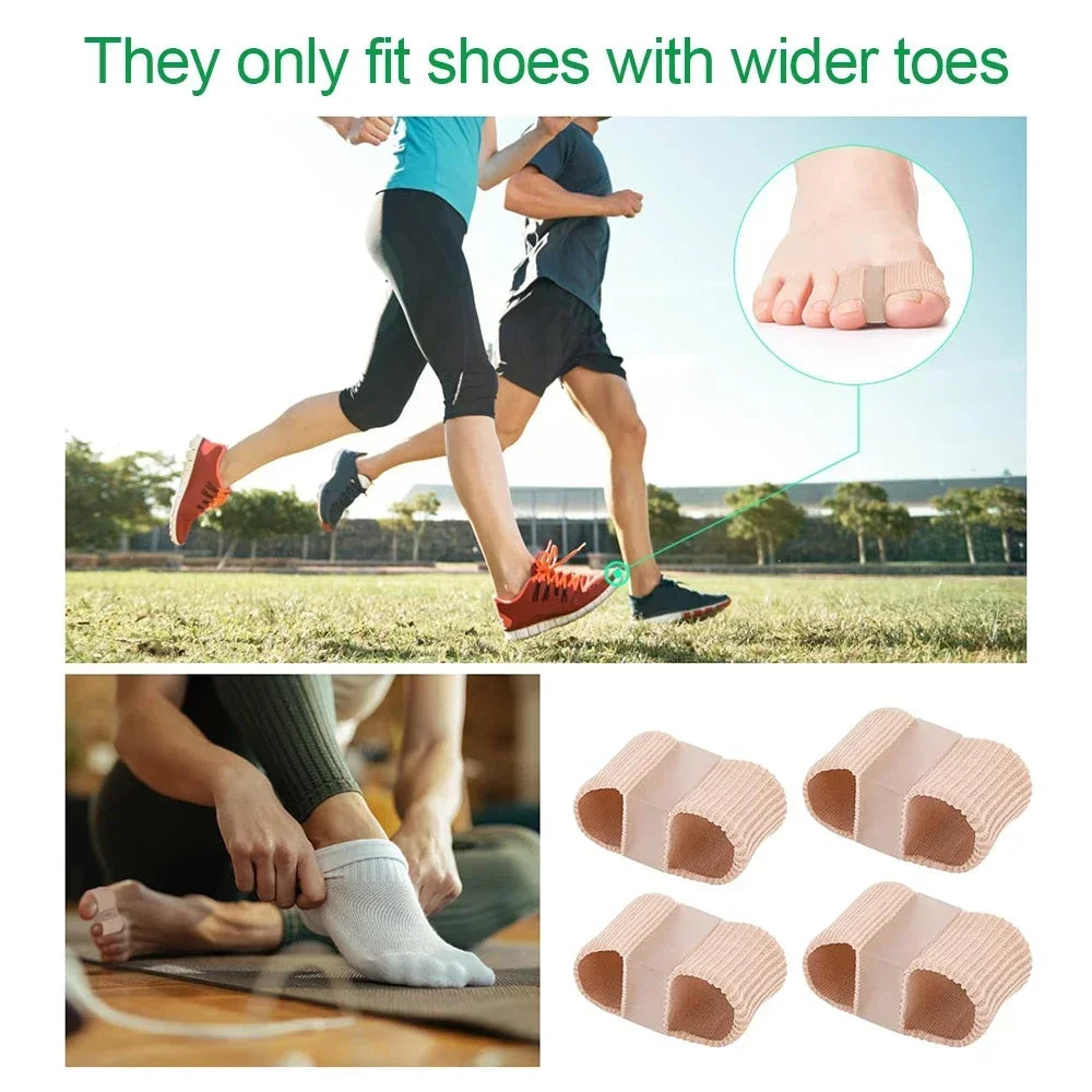 Gel Bunion Toe Separator W/Fabric Lining for Big Toe,Silicone Toe Spacers Breathable Toe Corrector Protector for Overlapping Toe