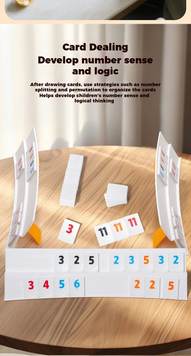 M/L/XL Digital Game Set, Travel Rummy, Mahjong, Rummybrix, Number Game Cards - Adult Leisure Party Board Game Travel Game