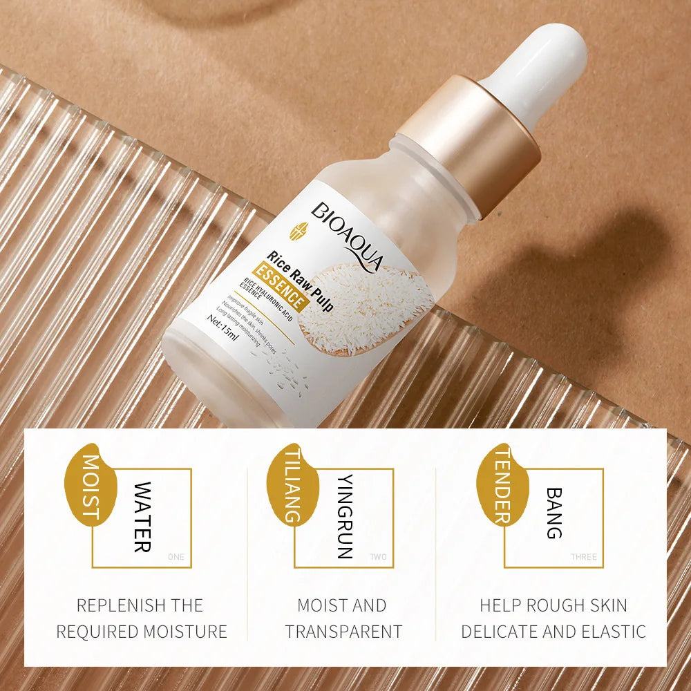 BIOAQUA White Rice Skin Care Sets Moisturizing Face Serum Anti Wrinkle Dark Circles Anti-aging Eye Cream Travel Size Skin Care