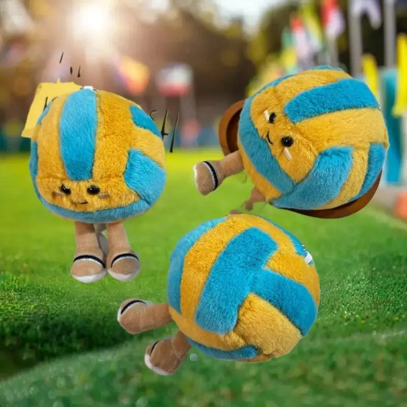 Soft Plush Cartoon Volleyball Toy, Fun Sports-Themed Keychain and Bag Decor