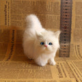 Simulation Cat Plush Toys Soft Stuffed Kitten Model Fake Cats Realist Animals for Kids Girls Birthday Valentine's Day Gift