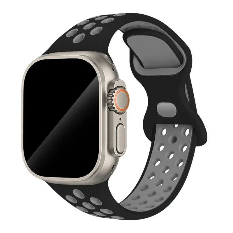 Original Sport Strap for Apple Watch Band 46mm 49mm 45mm 44mm 38 42mm Colored Particles Rubber Band IWatch Ultra 10 9 8 7 6 5 SE