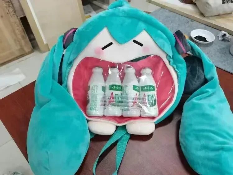 Hatsune Miku Shoulder Bag Backpack Cute Anime Plush Cartoon Kawaii Knapsack Student Bag Packet For Gifts Toys