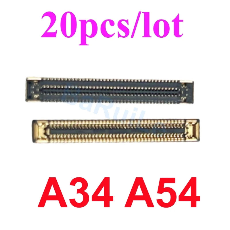 20pcs USB Charging FPC Connector on Mother Board For Samsung  A31 A71 A72 A52 A53 A22 A12 A02S A05 A40 A70 Charger Plug on Board