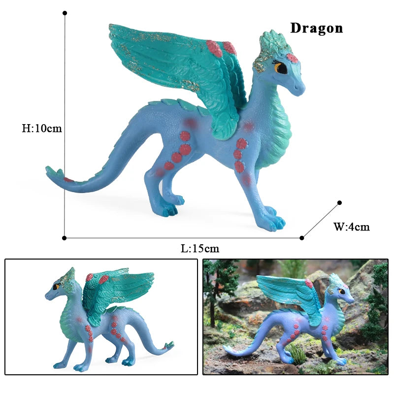 Oenux Original Savage Dinosaurs Myth Dragon Animals Model Fire Bull Octopus Monster Crab Action Figures Kids Collection Toy Gift