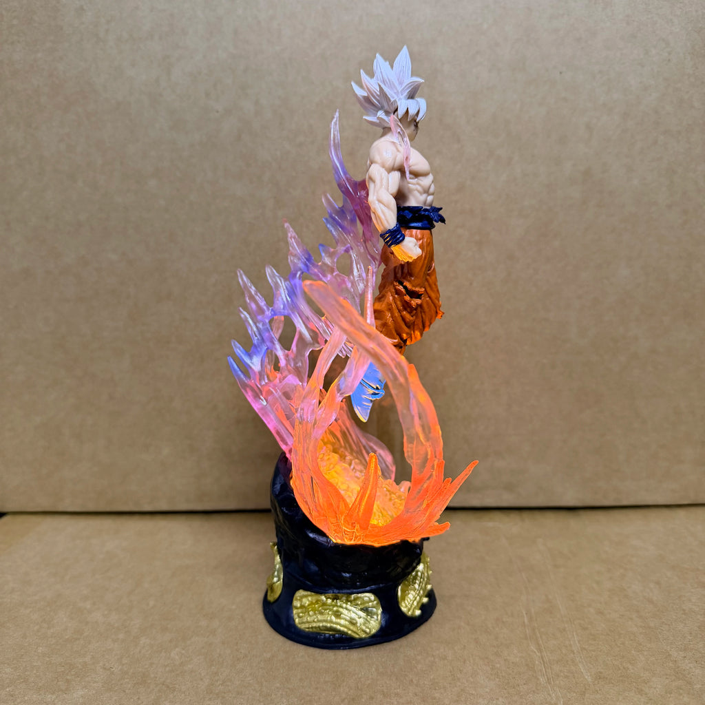 24cm Anime Dragon Ball Son Goku Action Figures Ultra Instinct Super Saiyan Statue Pvc Emit Light Model Boy Toy Collection Gifts
