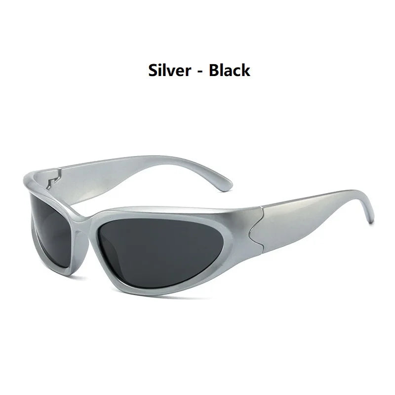 Y2k Classic Punk Wrap Around Vintage Sunglasses Women Men Luxury Brand Designer Sun Glasses Fashion Sport Eyewear Goggles