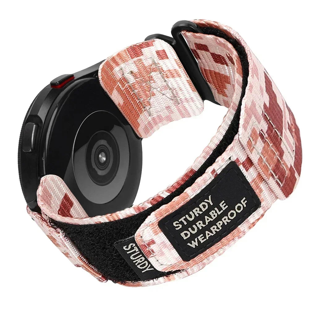 22mm 20mm Camouflage Nylon Strap for Samsung Galaxy Watch 7 6 5 4 40/44mm 6 Classic 43 47mm Band for Huawei Watch GT5 4Pro Band