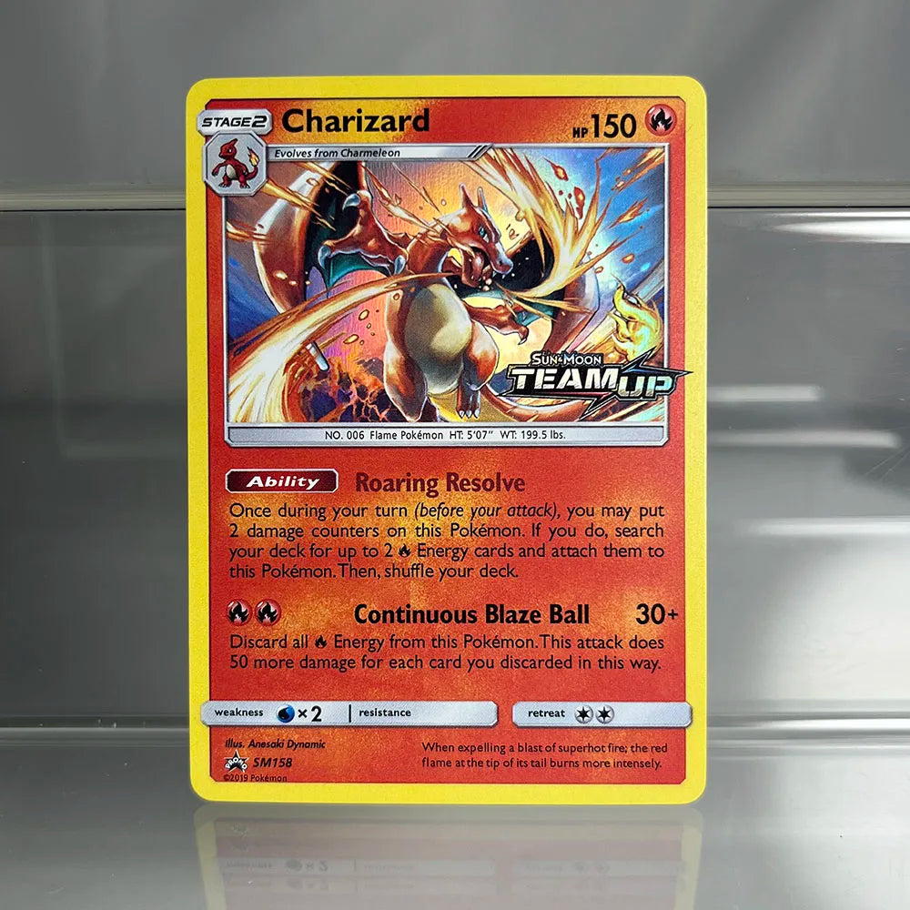Charizard PTCG Single Collection Card 1st Edition 1996 Vmax Ex Rare Rainbow Card PKM Proxy Cards Toys Gifts